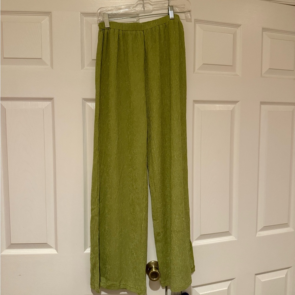 White Fox Boutique Green Wide Leg Pants